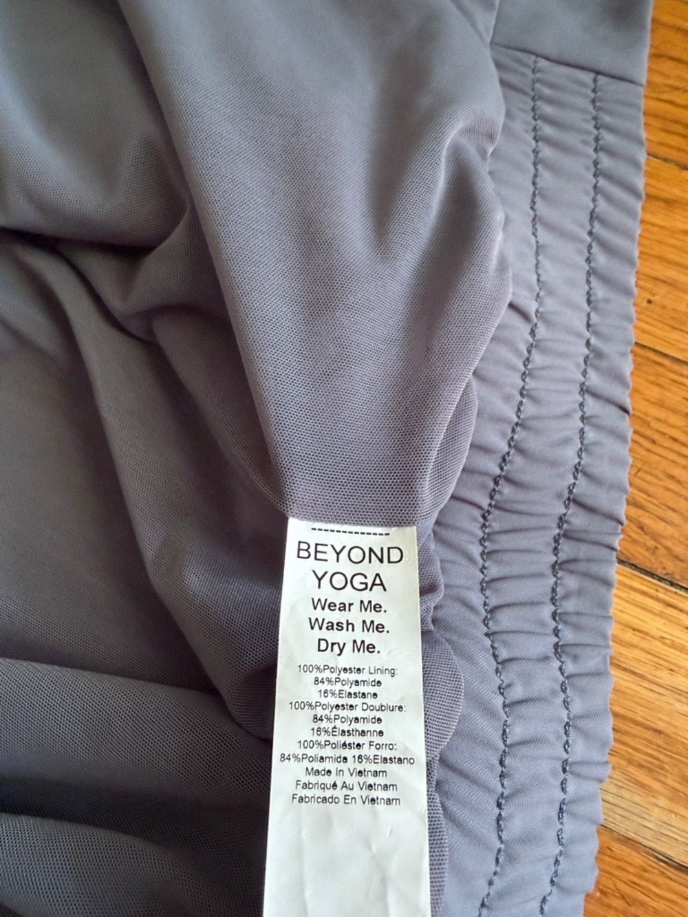 Beyond Yoga status pocket sleeve Slate Blue Zip-Front Bomber cropped Jacket M - Picture 7 of 7
